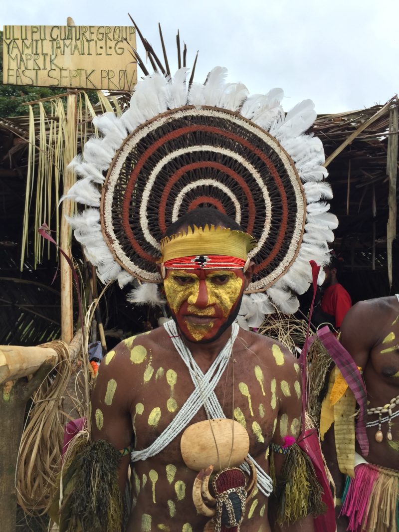 PNG Ambunti Crocodile festival tribeman