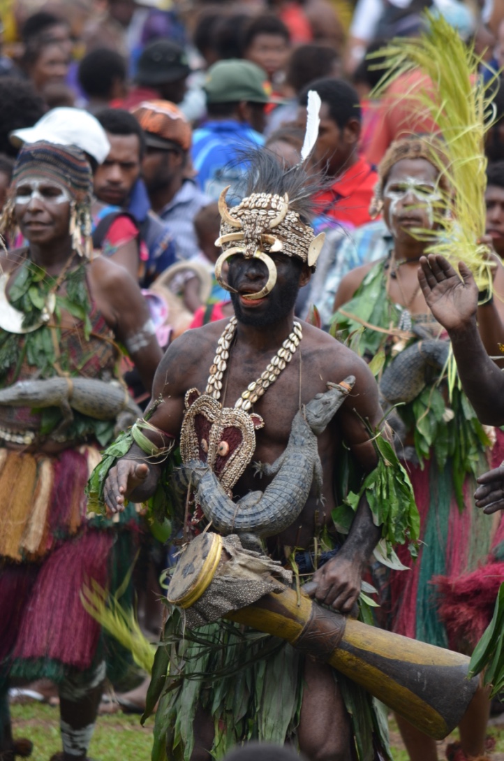 PNG Ambunti Crocodile festival tribesman